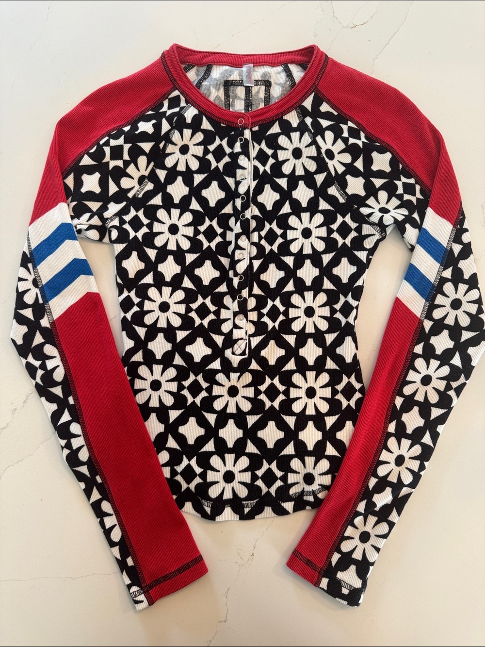 Free People Movement Kick Off Printed Layer Henley